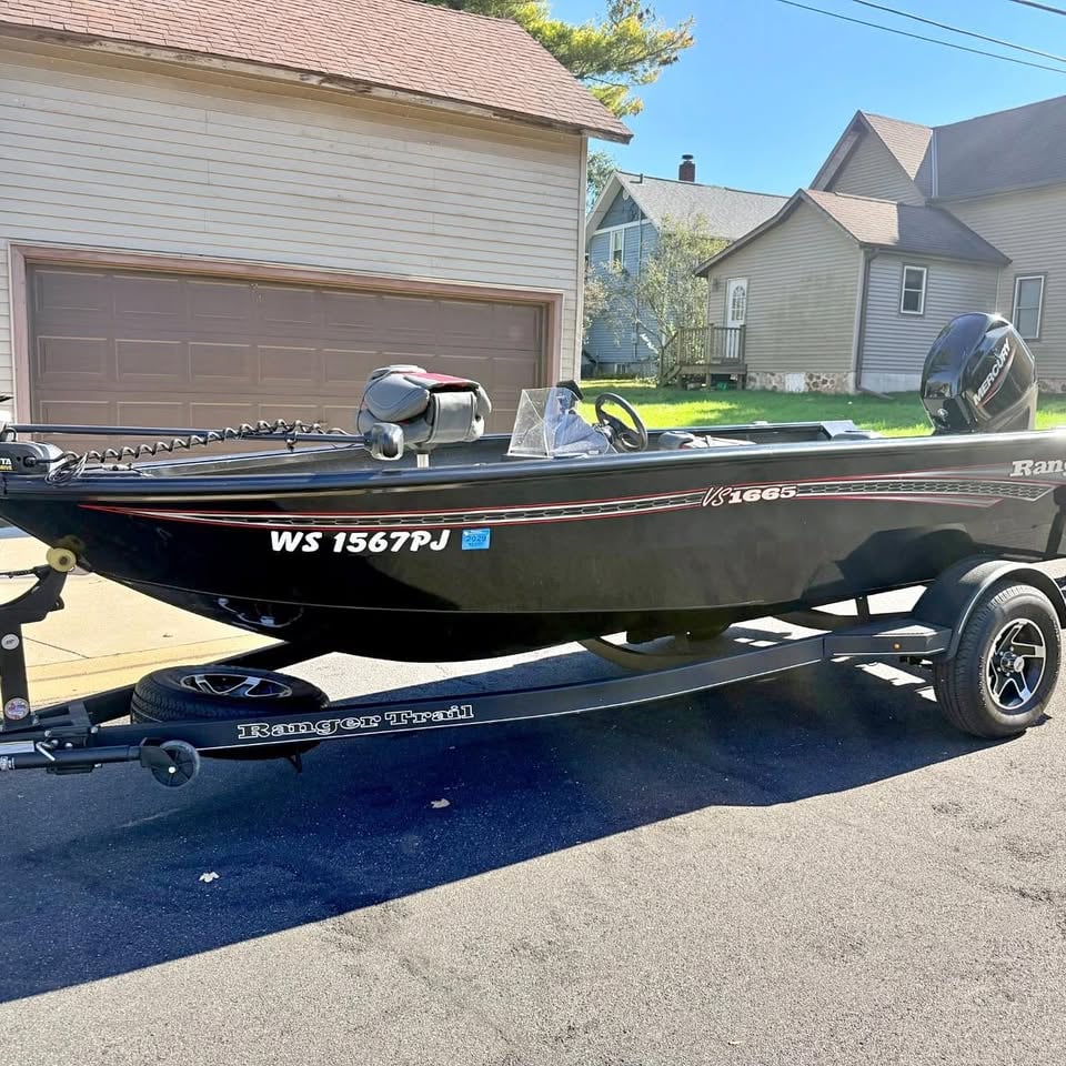 2023 Ranger 1665 Fishing Boat 50 HP Mercury 16 Hours for sale in Pewaukee, WI