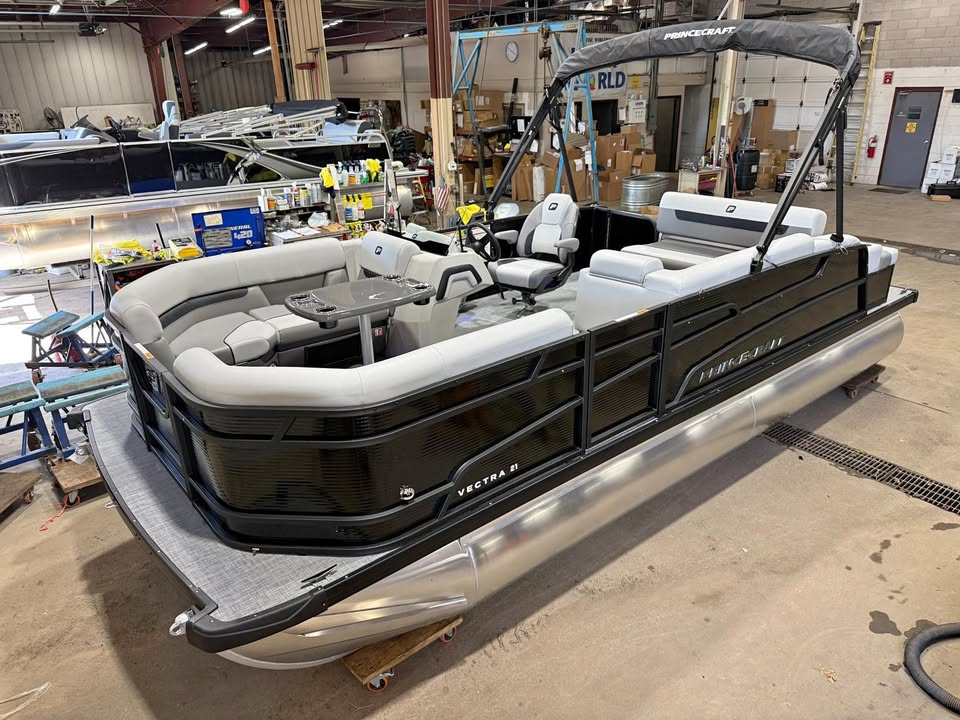 2026 Princecraft Vectra 21 RL Lounge Swingback Pontoon **Black Out Package** for sale in Cedar, MN