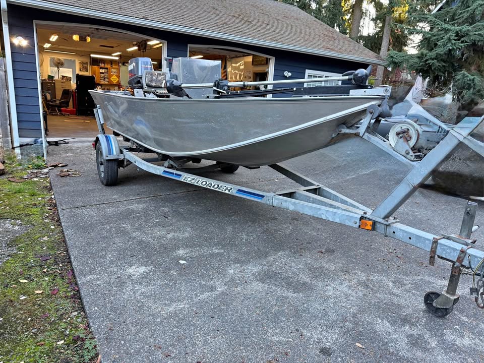 15’ 1988 Jetcraft Boat – 1997 90 HP Jet Drive – EZ Loader Trailer for sale in Bonney Lake, WA