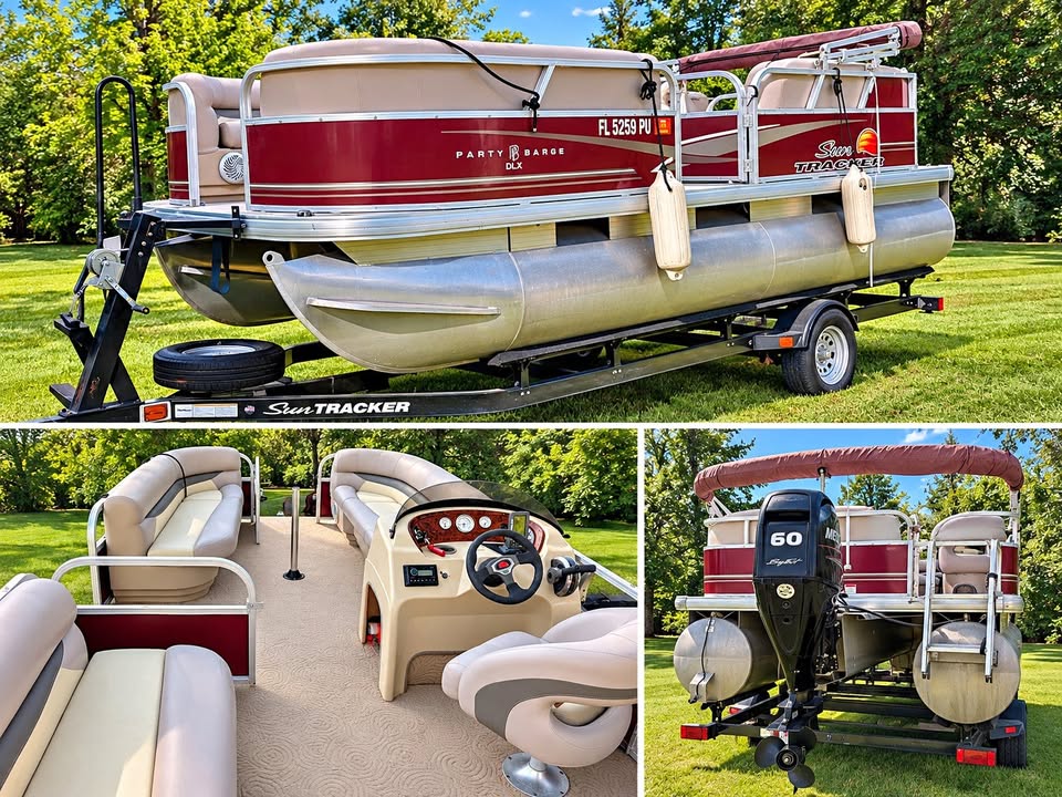 Sun Tracker Party Barge DLX Pontoon Boat for sale in Linden, MI