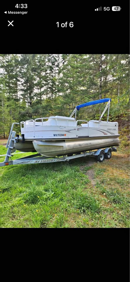 2004 Crestliner pontoon boat for sale in Ocean Shores, WA