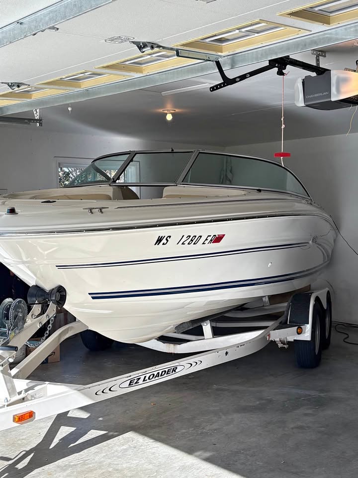 1999 SeaRay 190 bow rider w/trailer and a 4000lb shorestation w cover for sale in Whitewater, WI