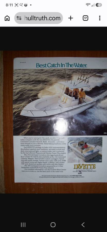 1996 Irvette 236 for sale in jacksonville