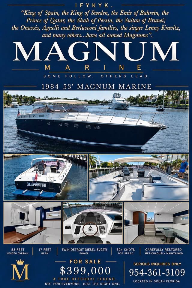 1984 Magnum Marine 53 Maltese for sale in Fort Lauderdale, FL