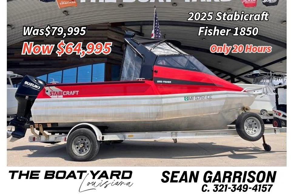 2025 Stabicraft Fisher 1850 – Suzuki 140, 20 Hrs for sale in Madisonville, LA