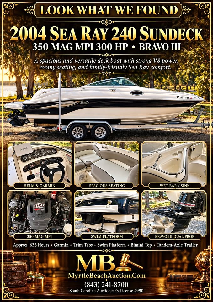 Beautiful 2004 Searay 240 Sundeck - Retails for over $30k! Save Thousands on a GREAT Boat! for sale in Myrtle Beach, SC