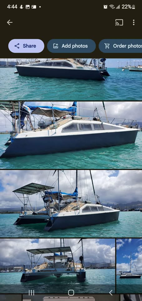 33' catamaran 2 kings size bed berths live aboard off grid home on waterfront! for sale in Honolulu, HI