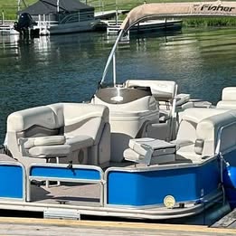 2001 24’ Pontoon with 90 hp Merc 4 stroke and trailer. Fisher for sale in Lee's Summit, MO