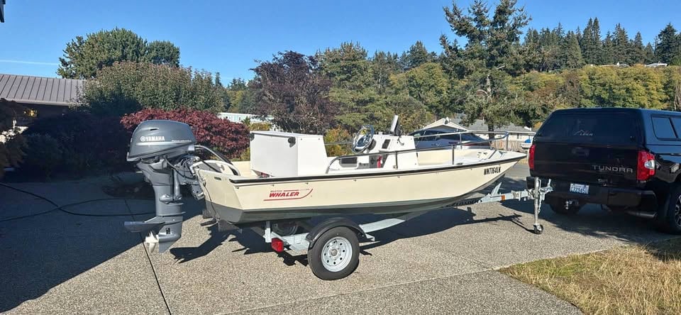 1986 Boston Whaler 13ft sport with newer trailer and engine for sale in Greenbank, WA