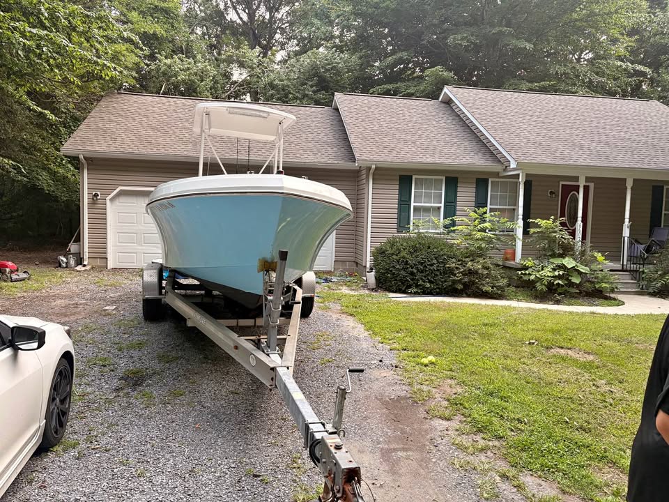 Restored 1980 25’ sea ox with galvanized aluminum dual axle Venture Trailer for sale in Queen Anne, MD