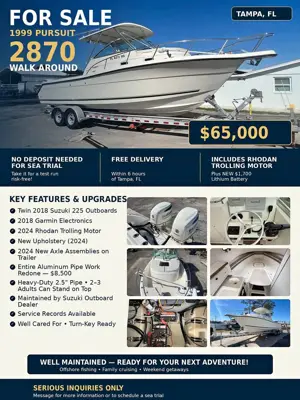 2018 Pursuit 2870 walk around