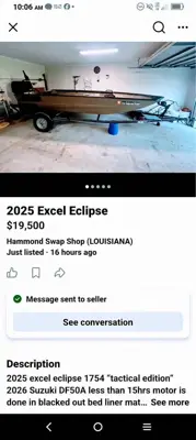 Boat for sale - 2025 Excel Eclipse