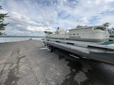 22’ Pontoon Boat, motor and trailer