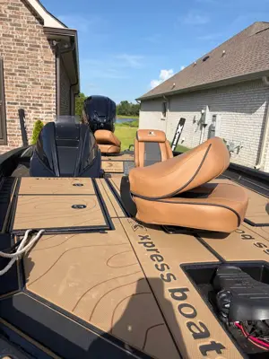 2026 19’ express bass boat with a 2026 250 Yamaha sho