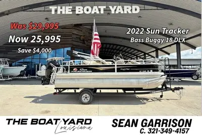 2022 Sun Tracker Bass Buggy 18 DLX – Mercury 75, Trailer