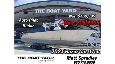 2023 Razor Cat 37cc aluminum catamaran