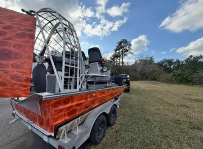 2007 Silver Dollar Touring airboat 18foot