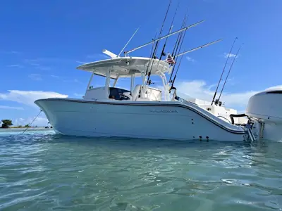 2021 Cobia 350 center console. Many extras. 609 hours