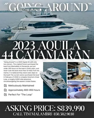 2023 Aquila 44 Catamaran “GOING AROUND”- FOR SALE