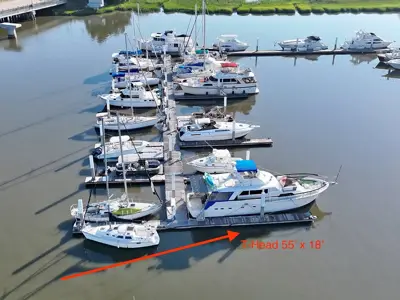 55 x 18 T-Head Boat Slip for Rent Downtown Charleston