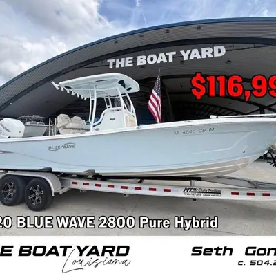2020 Blue Wave 2800 Pure Hybrid Center Console Off Shore Bay Boat
