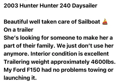 2003 Hunter 240