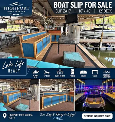 Boat slip at highport marina