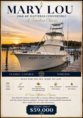 1968 Hatteras Convertible Yacht for Sale