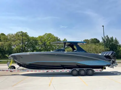 2025 Mystic M4200 Boat. Custom – Lamborghini Inspired Paint | Quad 400Rs | Trailer Included.