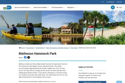 Matheson Hammock Park Marina