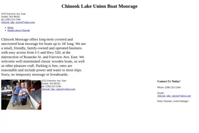 Chinook Lake Union Boat Moorage