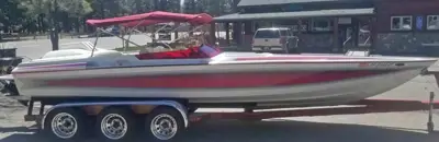 1989 25' Howard custom boats offshore boat with custom Ellis tripple axle trailer.