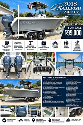 2018 Sailfish 242 CC