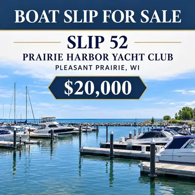 ⚓ FOR SALE: 40-FOOT BOAT SLIP — PRAIRIE HARBOR YACHT CLUB