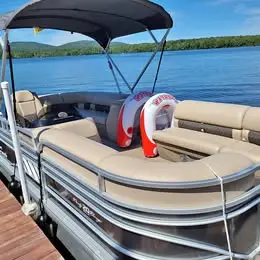 2020 20+ft+party+barge cl joe Dlx+sun+traker+60hp+Mercury+outboard