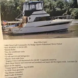 1980 Chris Craft Commander Fly Bridge