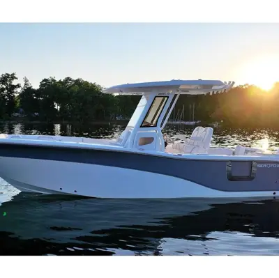 2026 Sea Fox 268 Commander powered by twin 200HP Yamaha's.