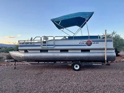 1995 sun tracker fishing barge 21ft