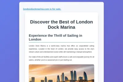 London Dock Marina