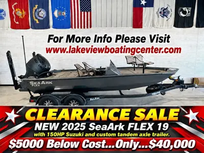 Brand New 2025 SeaArk Flex 19 with 150HP Suzuki and custom trailer