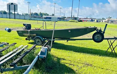 1644 go devil boat 20 hp vanguard galvanized long tail galvanize, magic, tilt trailer