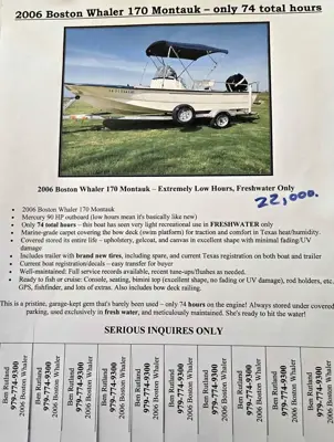 2006 Boston Whaler 170 Montauk