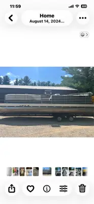 1989 Harris Flotebote 240 Heritage 25’ Pontoon Boat with Trailer