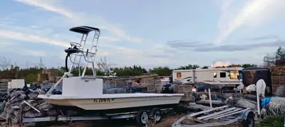 21' Carolina skiff bully net tower boat