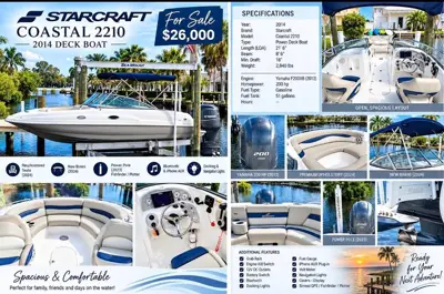 2014 Starcraft Coastal 2210 Deck Boat