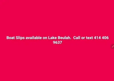 Boat Slips on Lake Beulah