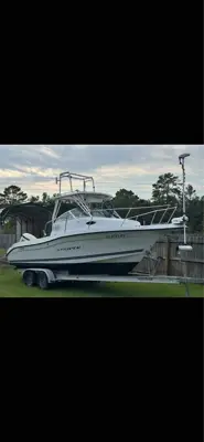 24 foot striper sea swirl walk around offshore fishing boat