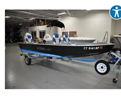 2024 Alumacraft v16 Tiller handle motor