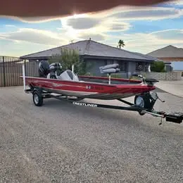 2015 18ft Bass Boat By Crestliner Only 49hrs Aluminum Model TC-18