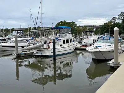 37’Legacy 1987 Trawler Yacht with Solar Array and Zodiac Tender
